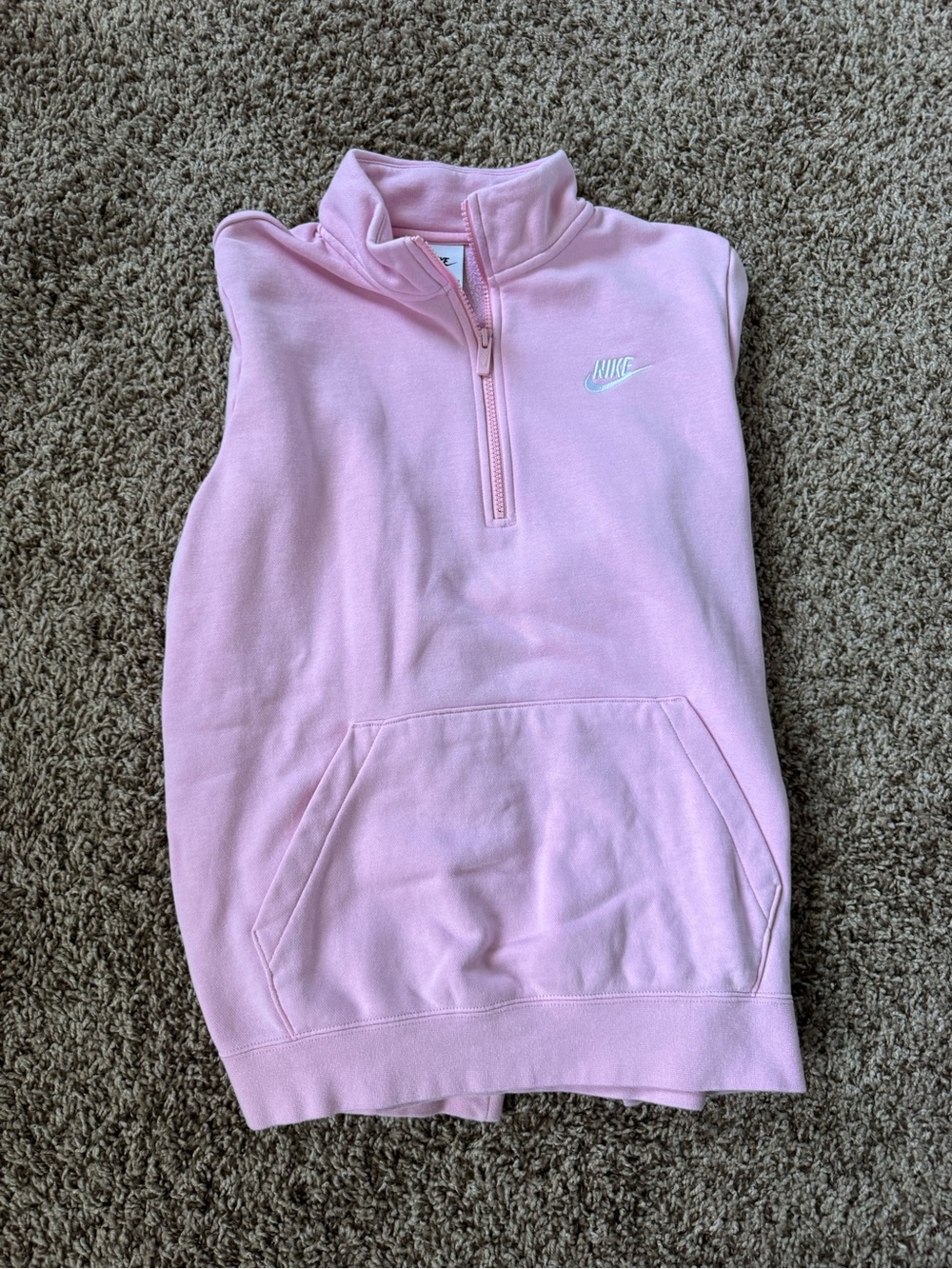 Nike Light Pink Half-Zip Pullover
